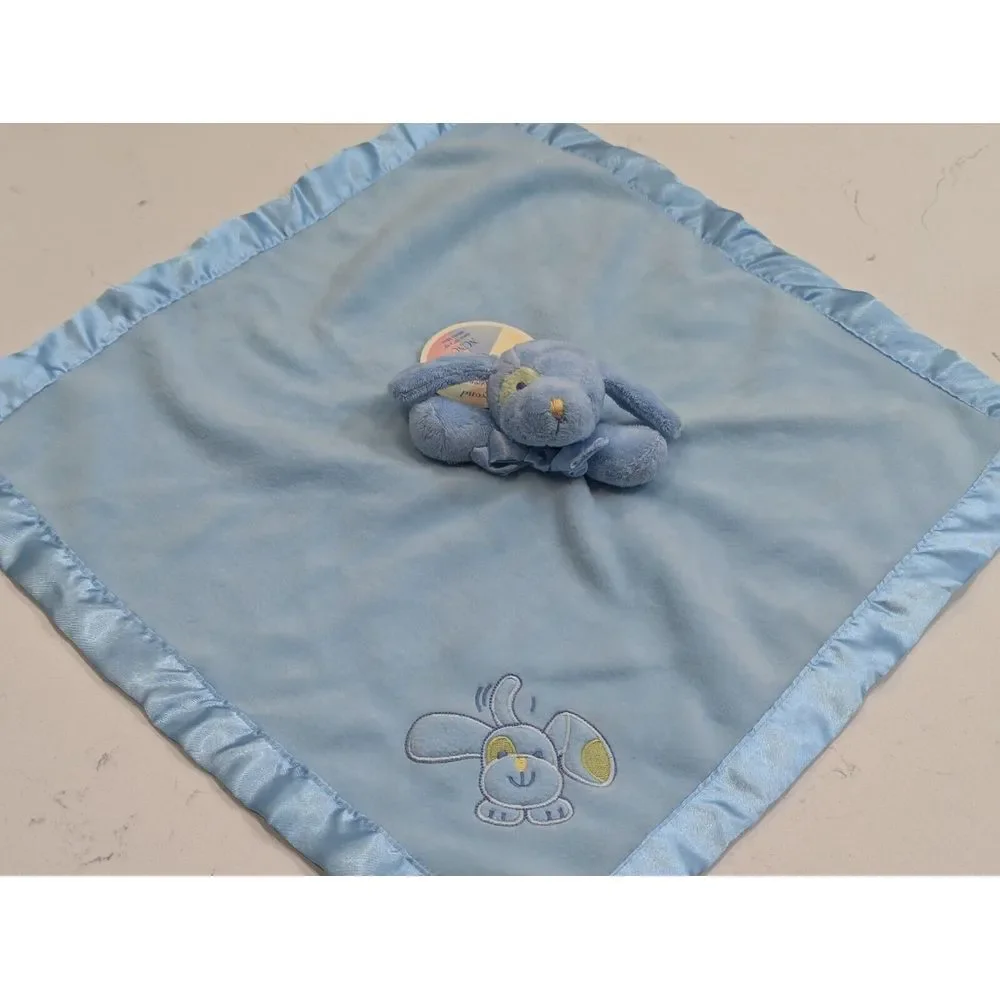 NUNU Blankets and Beyond Dog Blue Green Security Blanket ‎ Lovey Puppy Dog Plush